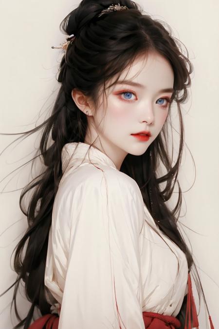 02584-2158366025-masterpiece, best quality, 8k, cinematic light, ultra high res, 1girl, long hair, solo, black hair, blue eyes, hanfu, white back.png